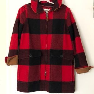Woolrich Buffalo Plaid Wool Coat